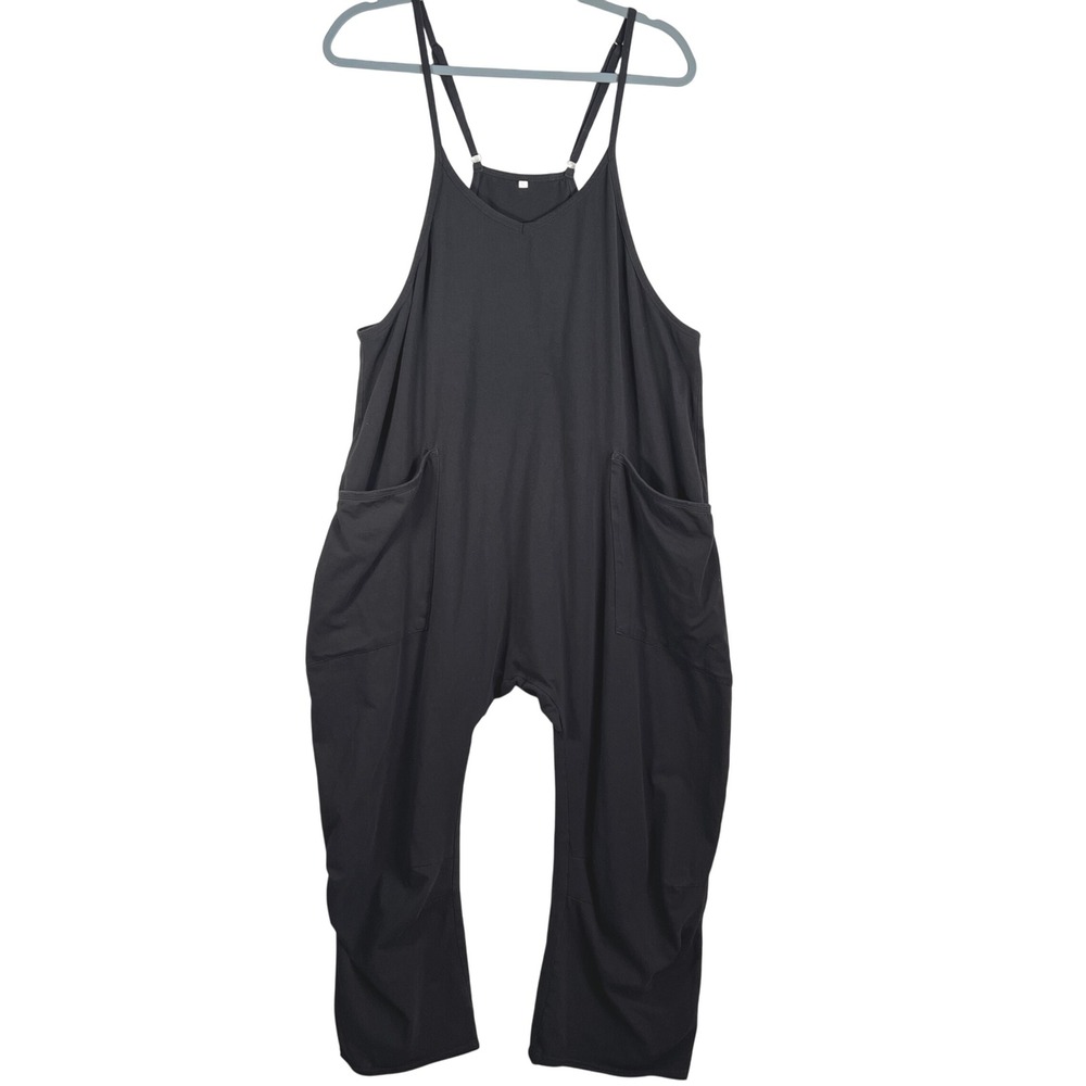 Womens Jumpsuit Overalls Romper Sz XL Front Pockets Wide Leg Jumpsuit  oversized